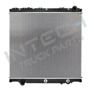 Radiator - 18-25 Freightliner Cascadia, DD15 engine, Outlet on lower left