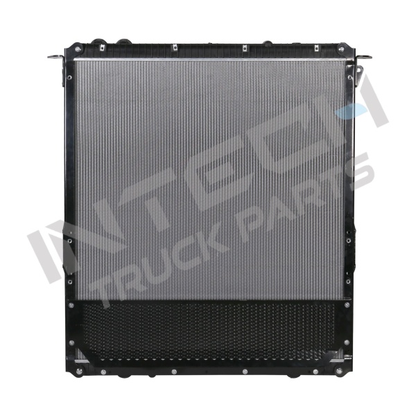 Radiator - 08-13 Freightliner Cascadia, Outlet on the lower left side, 115001 with frame, (bracket at upper left corner has bolt) - Image 2