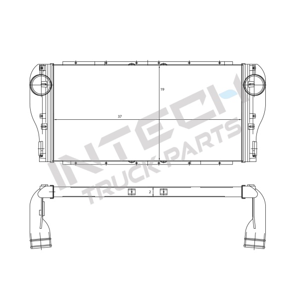 Charge Air Cooler - 11-18 Kenworth T300, Peterbilt 330 - Image 2