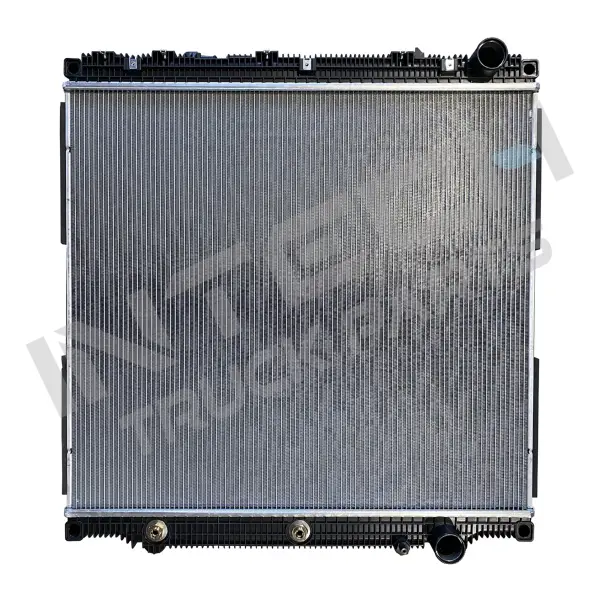 Radiator - 18-25 Freightliner Cascadia, Cummins engine, Outlet on lower right