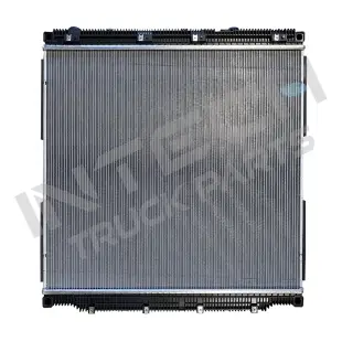 Alternative view of Radiator - 18-25 Freightliner Cascadia, Cummins engine, Outlet on lower right